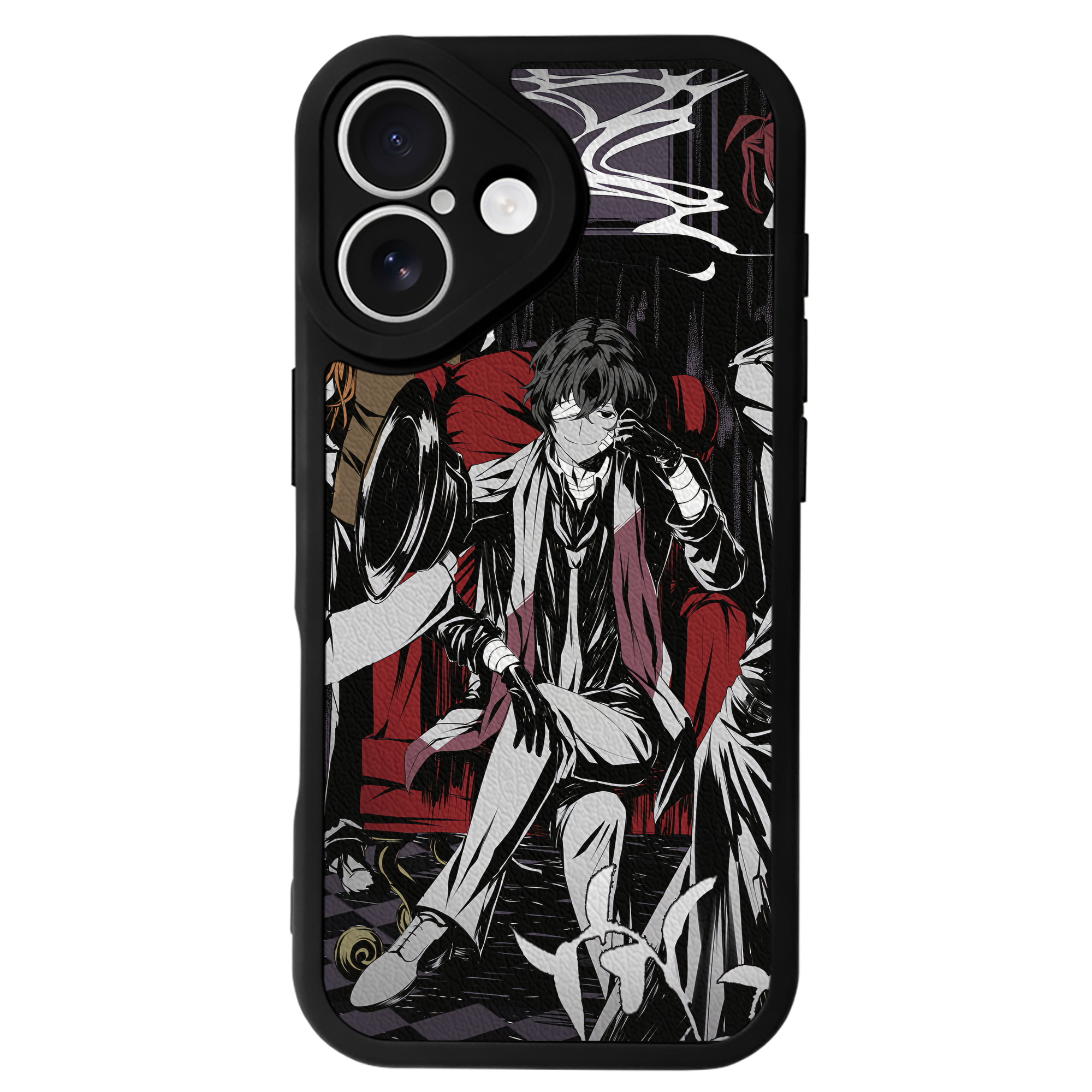（画像用） 文豪ストレイドッグス Bungo Stray Dogs 【iPhone 16シリーズ対応】シリコンスマホケース（レザー調） 材質：シリコン